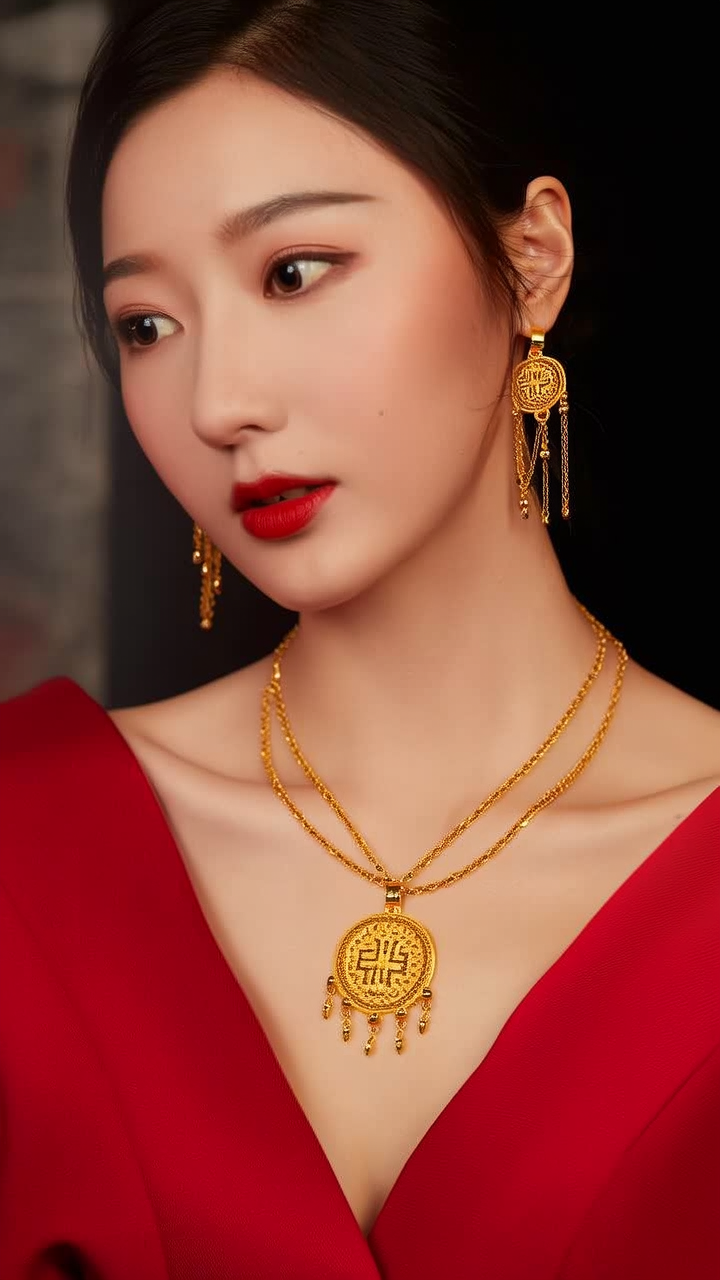 金项链图片女士