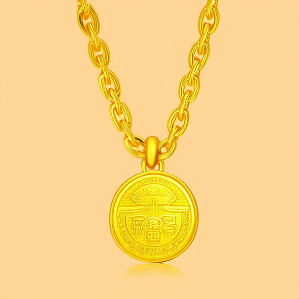 黄金项链钢印图片