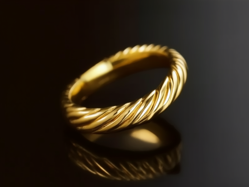 黄金指环戒指图片