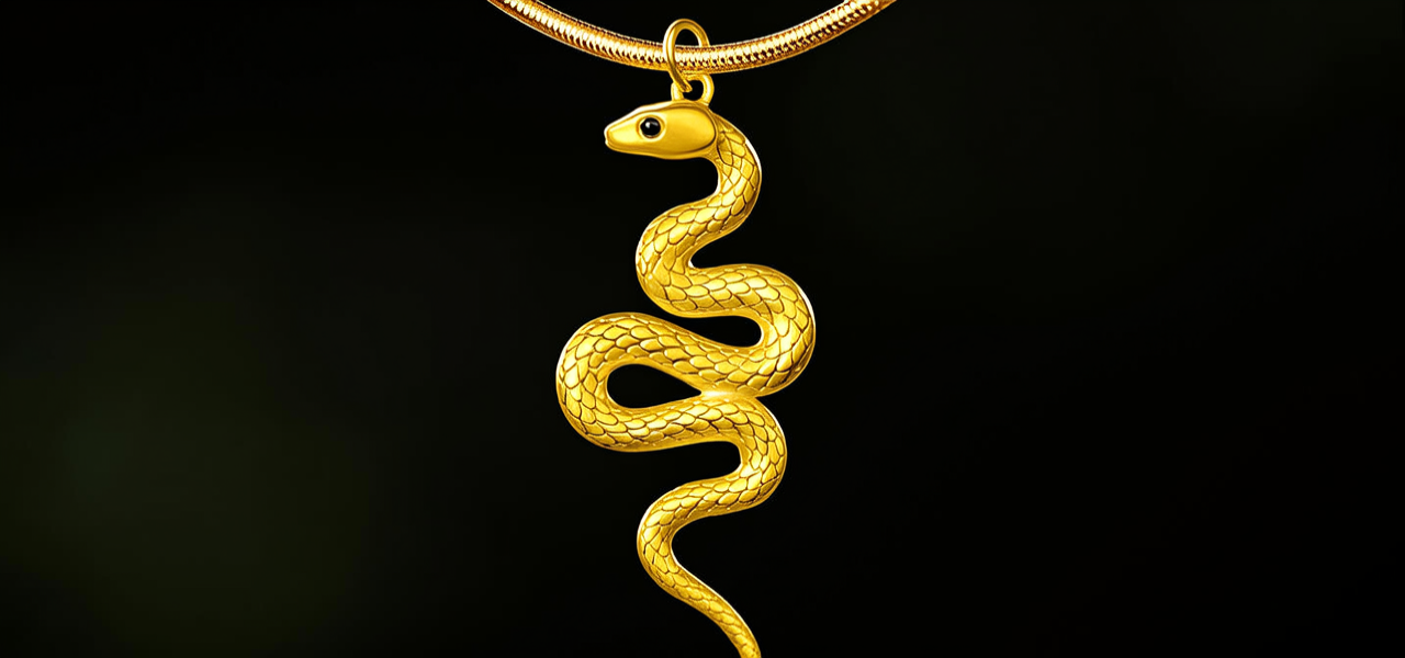 黄金吊坠蛇图片大全