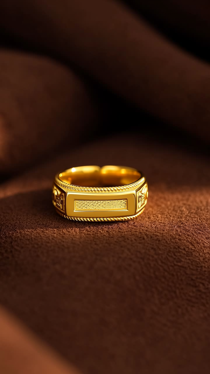 黄金戒指图片男价格