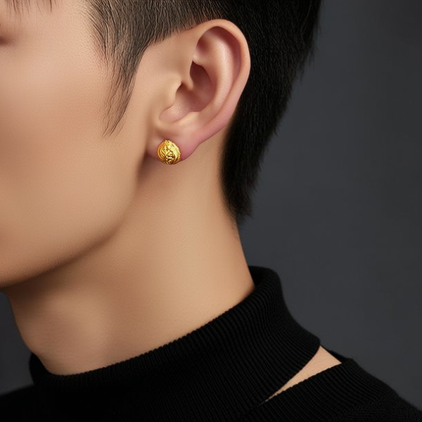 男士黄金耳钉图片大全