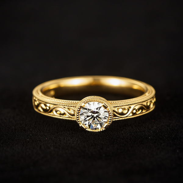 黄金戒指最新款式图片